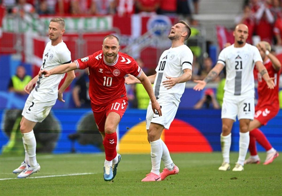دانمارک و اسلوونی اولین تساوی یورو ۲۰۲۴ را رقم زدند