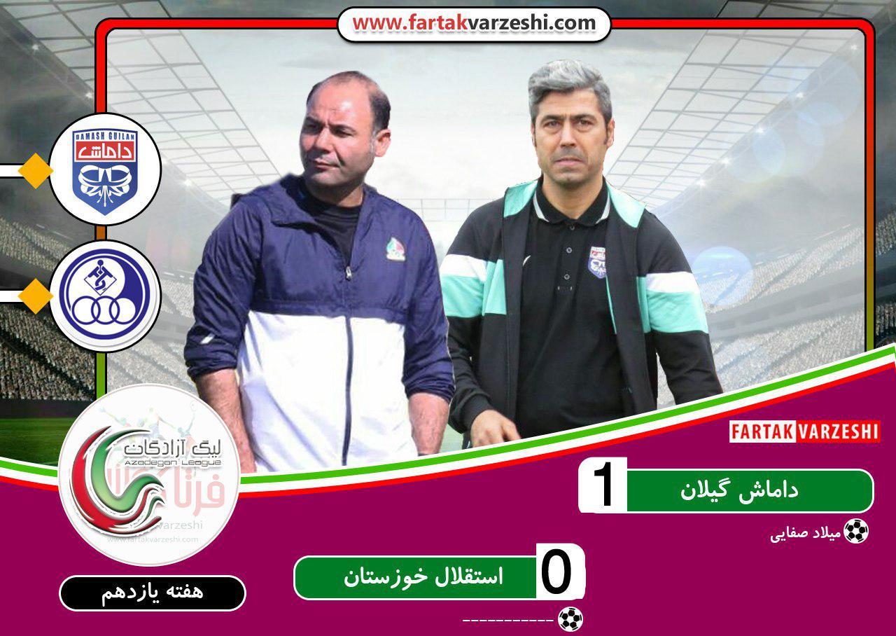 داماش گیلان ۱-۰ استقلال خوزستان؛ شوک به داماشی ها جواب داد/نخستین شکست سهراب در رشت