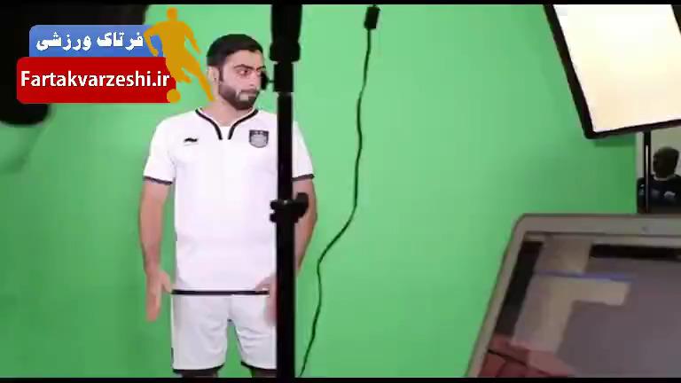 پشت صحنه عکاسی بازیکنان السد قطر با حضور پورعلی گنجی + فیلم