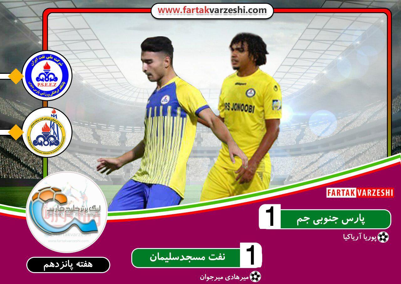 لیگ برتر فوتبال |  نفت مسجدسلیمان در ثانیه‌های پایانی رکوردش را حفظ کرد