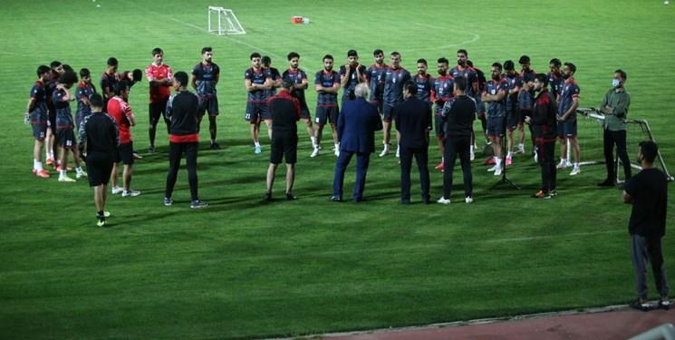 گزارش تمرین پرسپولیس| دو مصدوم جدا از بازیکنان و صحبت‌های گل محمدی قبل از تمرین سنگین
