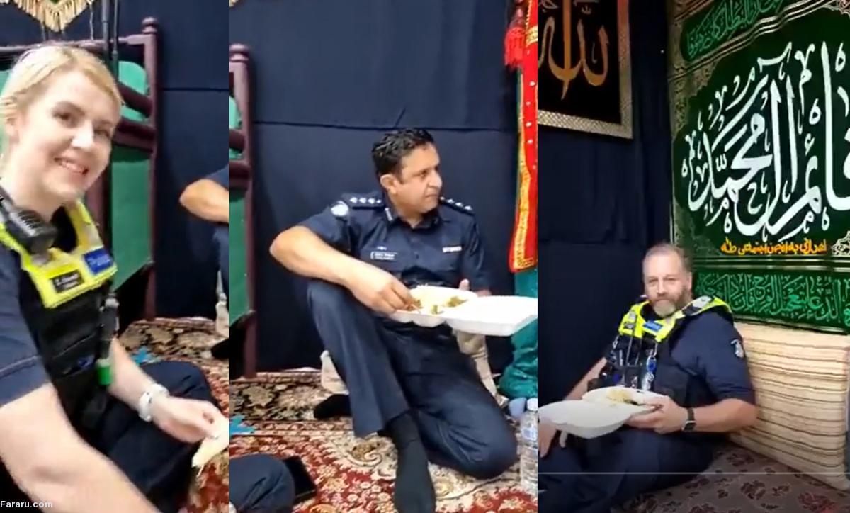  نذری خوردن پلیس انگلیس در شب قدر از ایرانی ها در لندن 