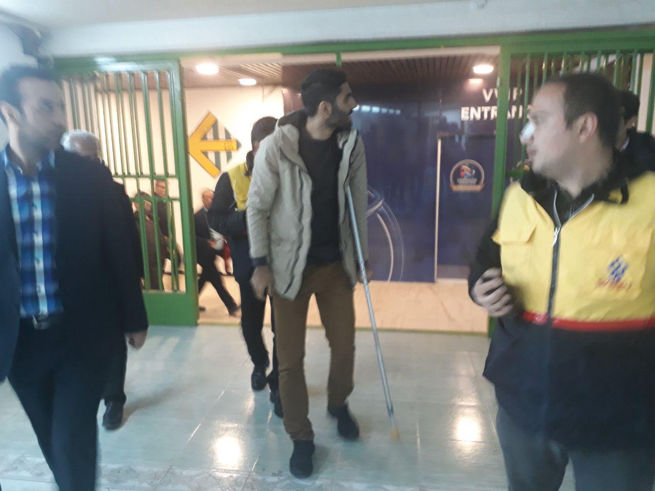 حضور محمد انصاری در ورزشگاه آزادی