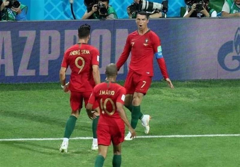 گل اول پرتغال به مراکش (کریستیانو رونالدو)