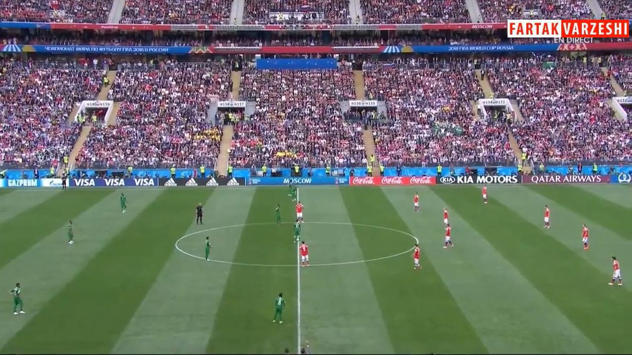 خلاصه بازی روسیه 5 - 0 عربستان (جام جهانی 2018 روسیه) + فیلم