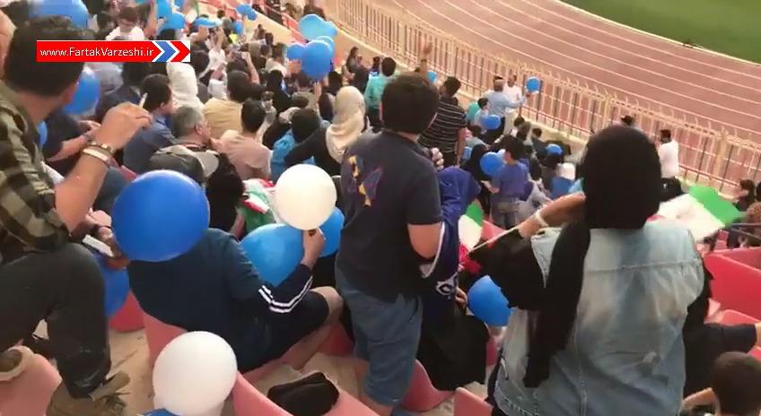 حضور گرم هواداران استقلال در ورزشگاه کویت + فیلم