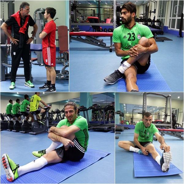 گزارش تصویری از اولین تمرین تیم ملی فوتبال ایران در ارمنستان/ رامین رضاییان همچنان ناراحت؟